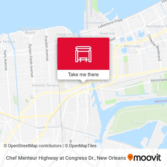 Mapa de Chef Menteur Highway at Congress Dr.