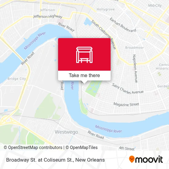 Broadway St. at Coliseum St. map