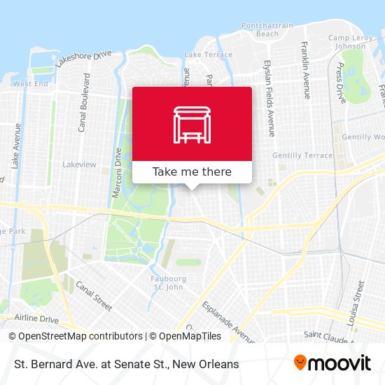 Mapa de St. Bernard Ave. at Senate St.