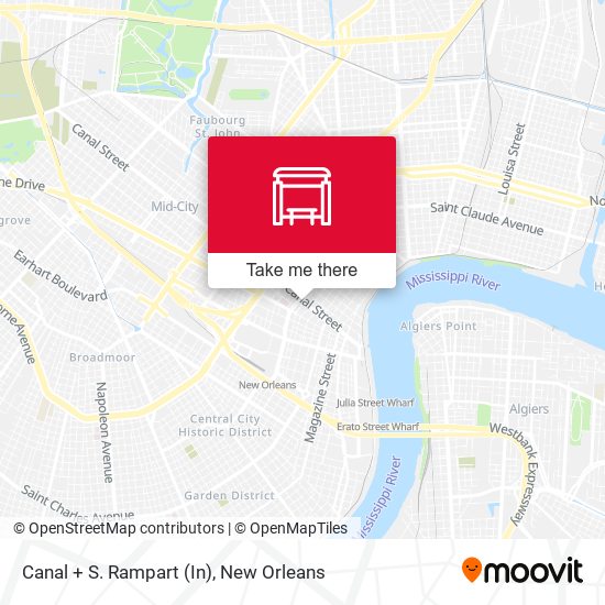 Canal + S. Rampart (In) map