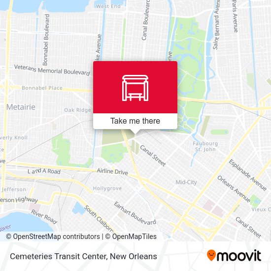 Mapa de Cemeteries Transit Center