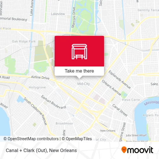 Canal + Clark (Out) map