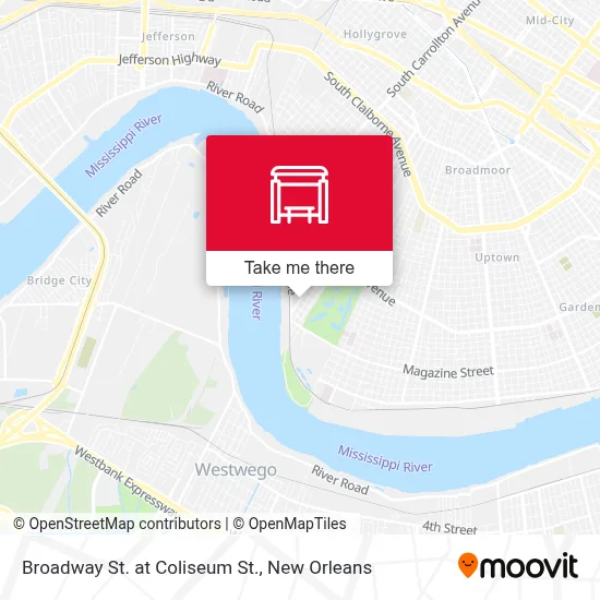 Broadway St. at Coliseum St. map
