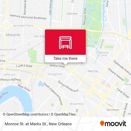 Monroe St. at Marks St. map