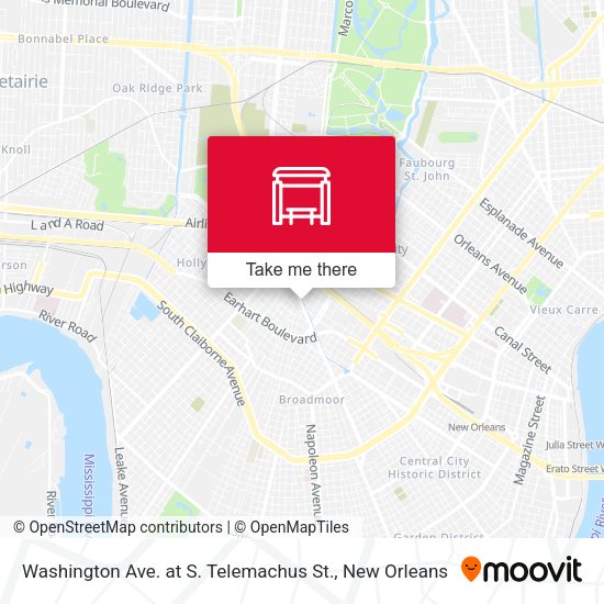 Washington Ave. at S. Telemachus St. map