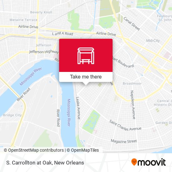 S. Carrollton at Oak map