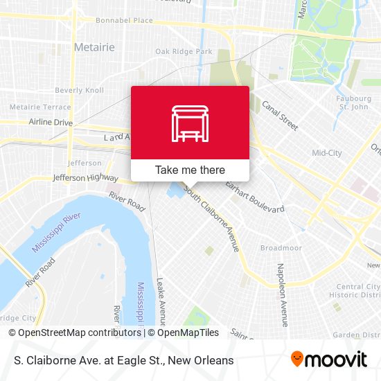 Mapa de S. Claiborne Ave. at Eagle St.