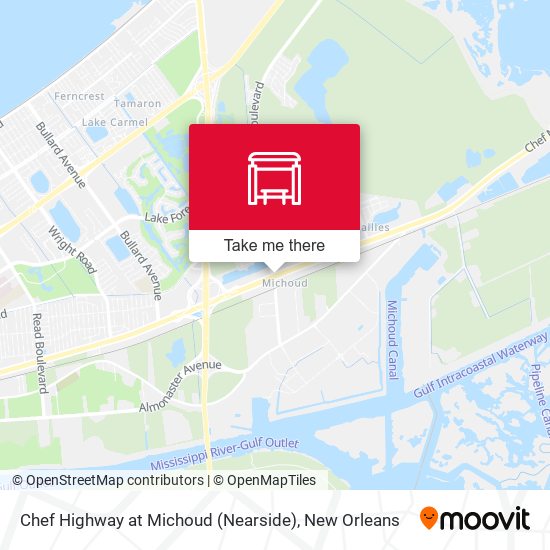 Chef Highway at Michoud (Nearside) map