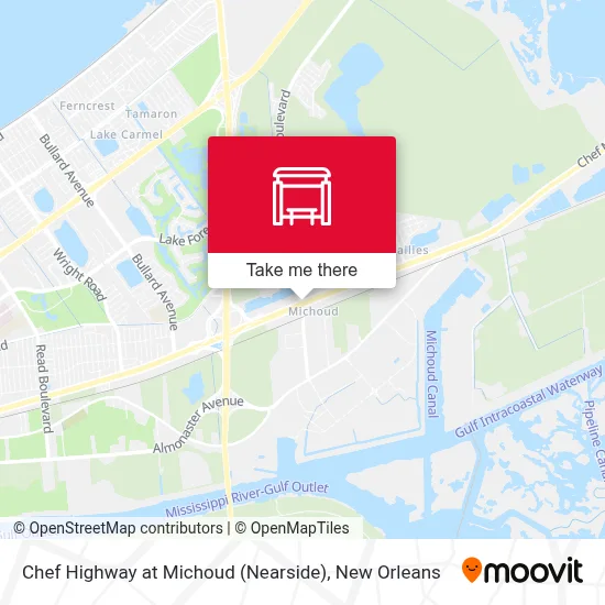 Chef Highway at Michoud (Nearside) map
