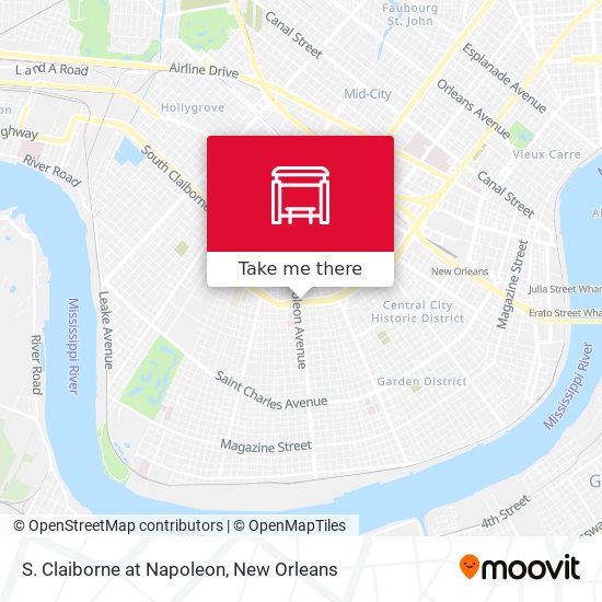 Mapa de S. Claiborne at Napoleon