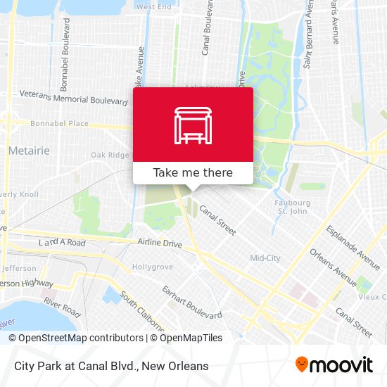 City Park at Canal Blvd. map