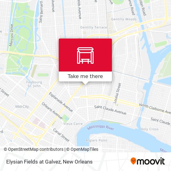 Elysian Fields at Galvez map