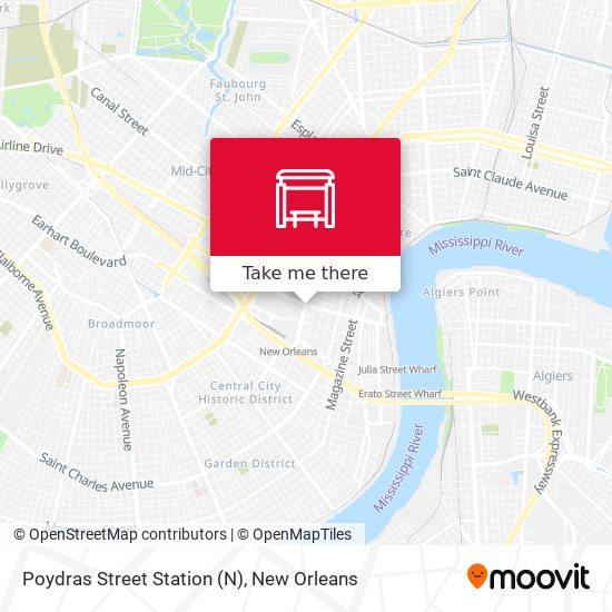 Poydras Street Station (N) map
