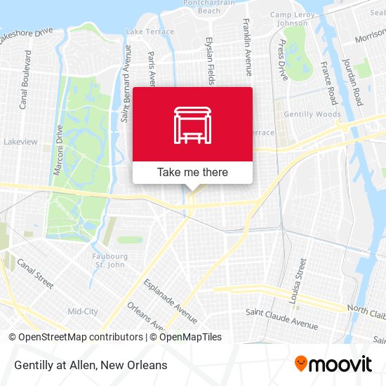 Gentilly at Allen map