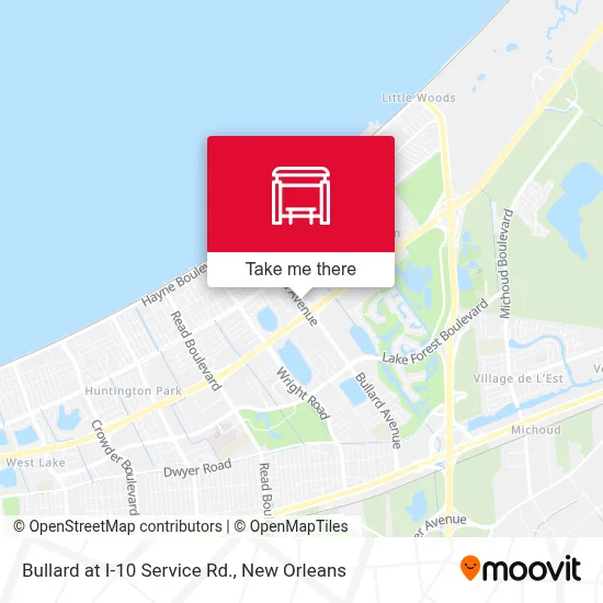 Bullard at I-10 Service Rd. map
