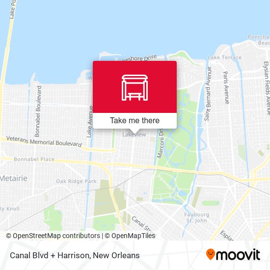 Canal Blvd + Harrison map