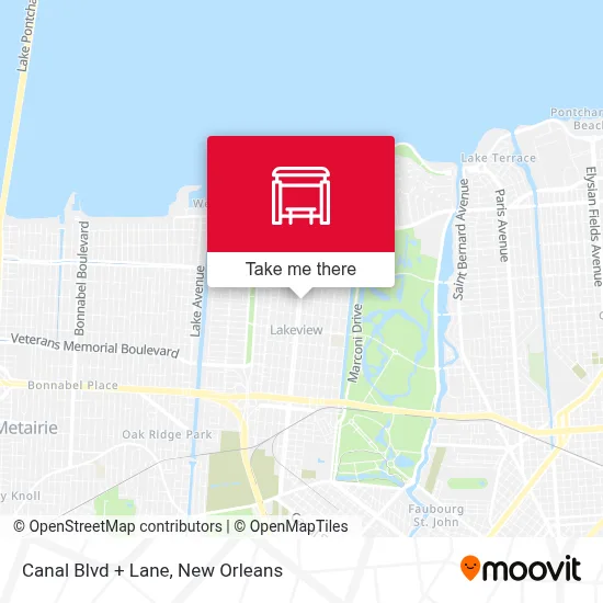 Canal Blvd + Lane map