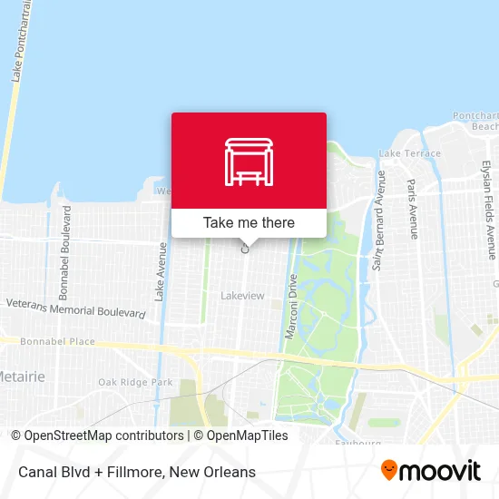Canal Blvd + Fillmore map