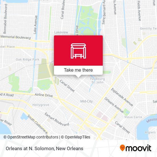 Mapa de Orleans at N. Solomon