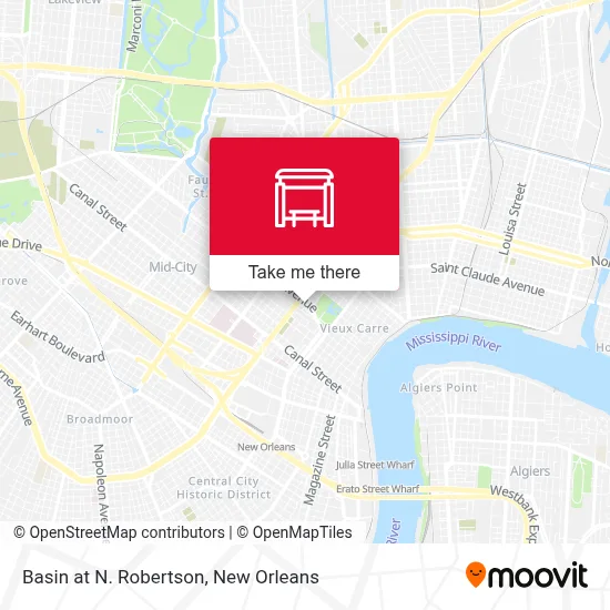 Basin at N. Robertson map
