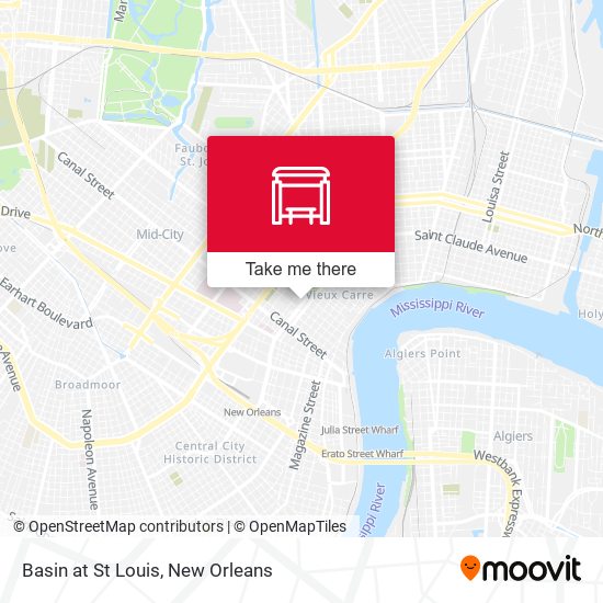 Basin at St Louis map