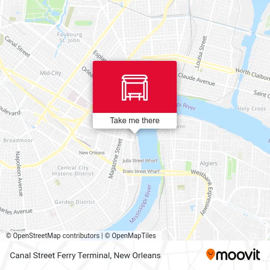 Canal Street Ferry Terminal map