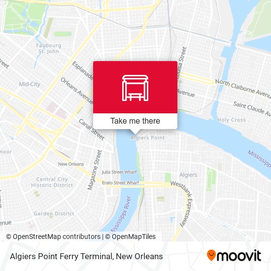 Algiers Point Ferry Terminal map