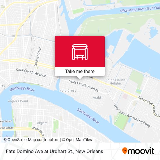 Fats Domino Ave at Urqhart St. map