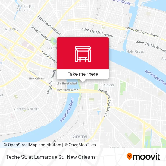 Teche St. at Lamarque St. map