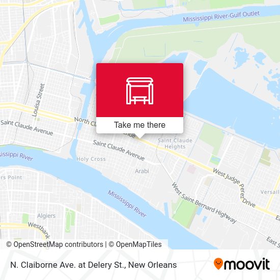 Mapa de N. Claiborne Ave. at Delery St.