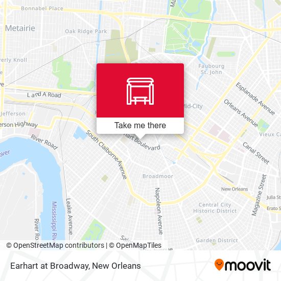 Earhart at Broadway map