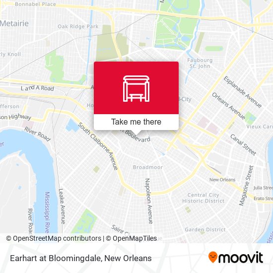 Earhart at Bloomingdale map