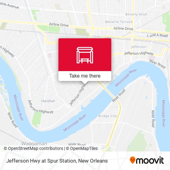 Jefferson Hwy at Spur Station map