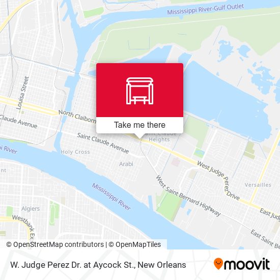 W. Judge Perez Dr. at Aycock St. map