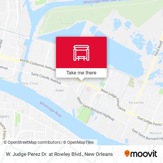 W. Judge Perez Dr. at Rowley Blvd. map