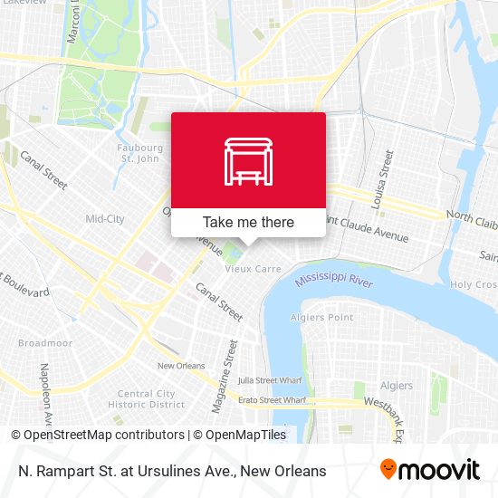 N. Rampart St. at Ursulines Ave. map