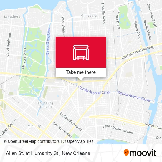 Allen St. at Humanity St. map