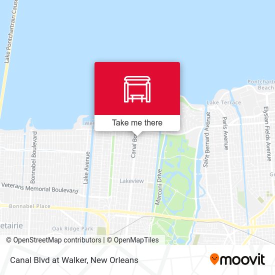 Canal Blvd at Walker map