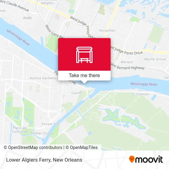 Lower Algiers Ferry map