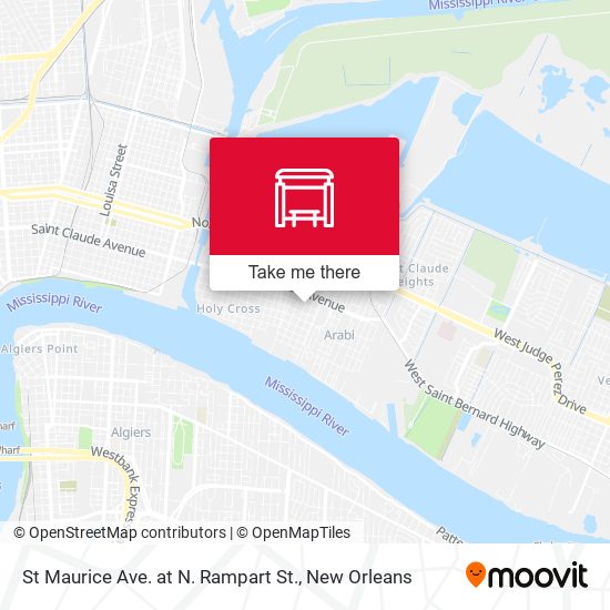 Mapa de St Maurice Ave. at N. Rampart St.