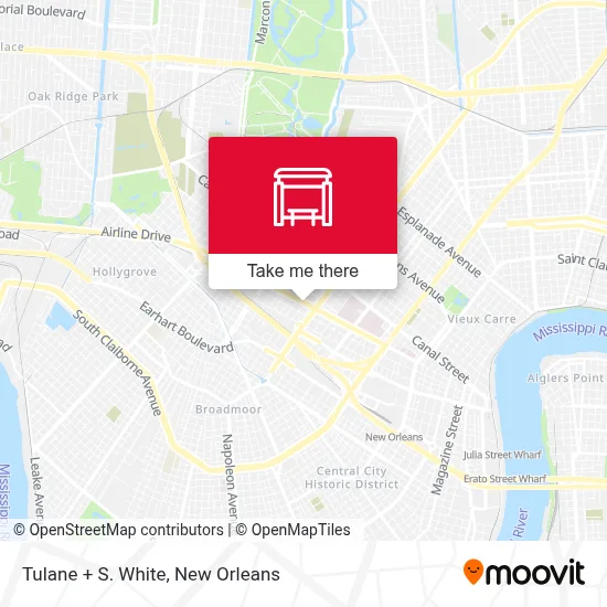 Tulane + S. White map