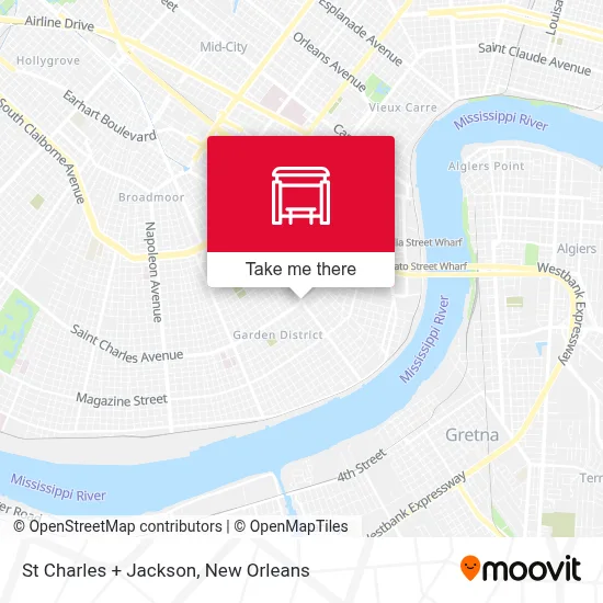 St Charles + Jackson map