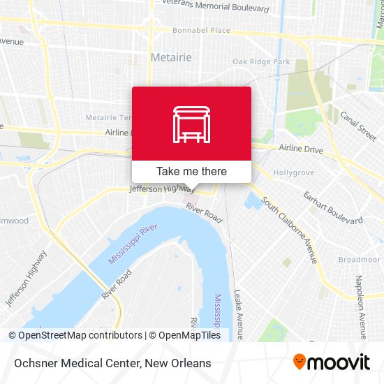 Mapa de Ochsner Medical Center