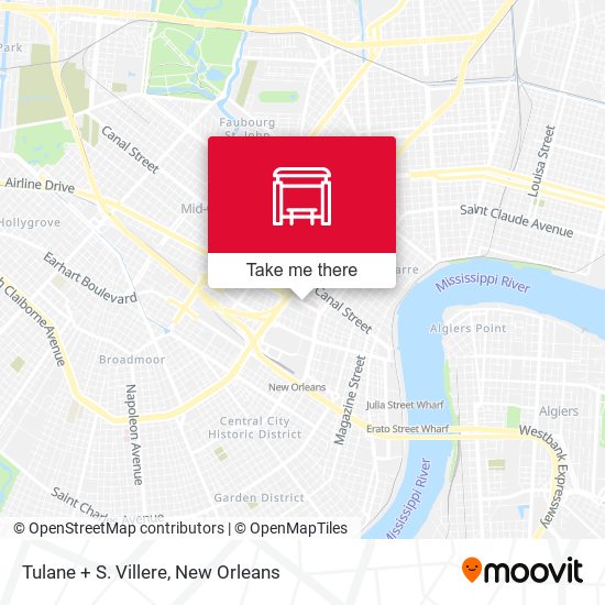 Mapa de Tulane + S. Villere