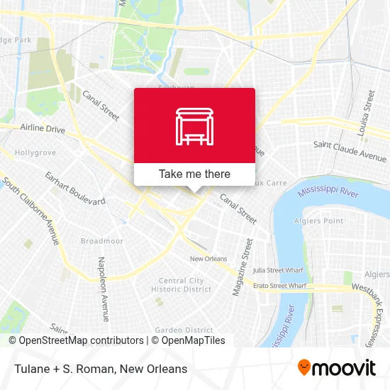 Tulane + S. Roman map