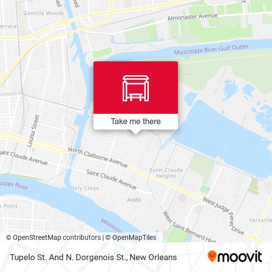 Tupelo St. And N. Dorgenois St. map