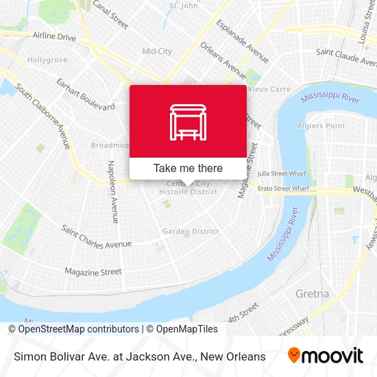 Simon Bolivar Ave. at Jackson Ave. map