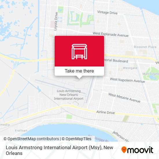 Louis Armstrong International Airport (Msy) map