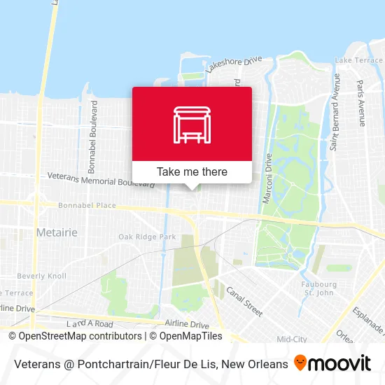 Veterans @ Pontchartrain / Fleur De Lis map