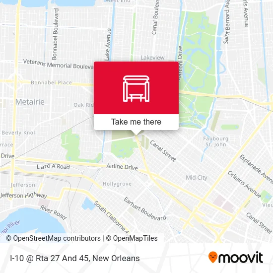 I-10 @ Rta 27 And 45 map
